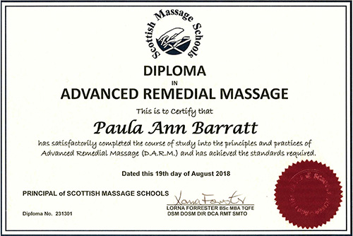 Advanced Remedial Massage Certificate