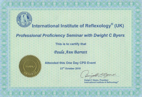 Professional Proficiency Certificate Dwight Byers October 2010